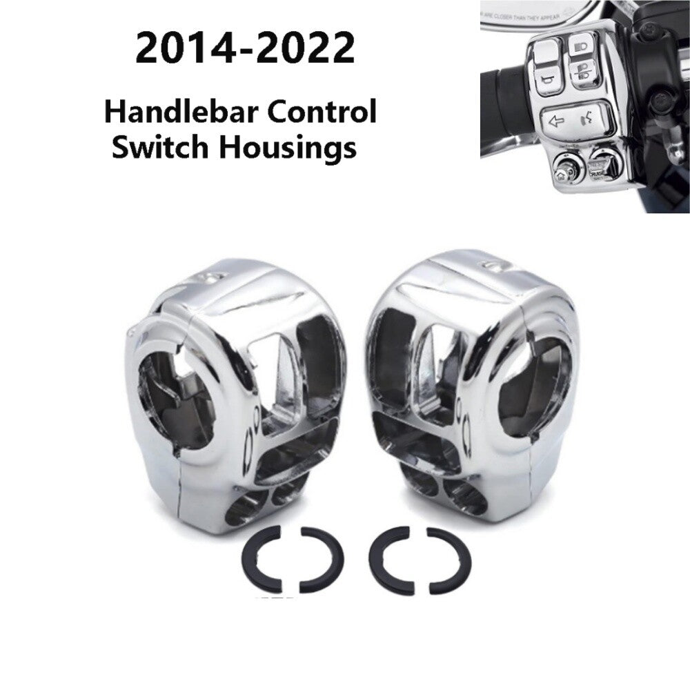 Chrome Handlebar Control Switch Housing Cover for Harley Touring Electra Glide