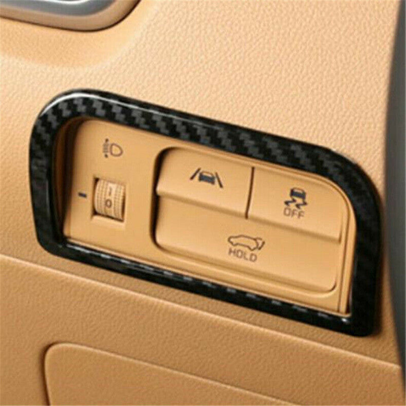 for Kia Sorento 2021-2023 Carbon Fiber Style Headlight Switch Button Cover Trim