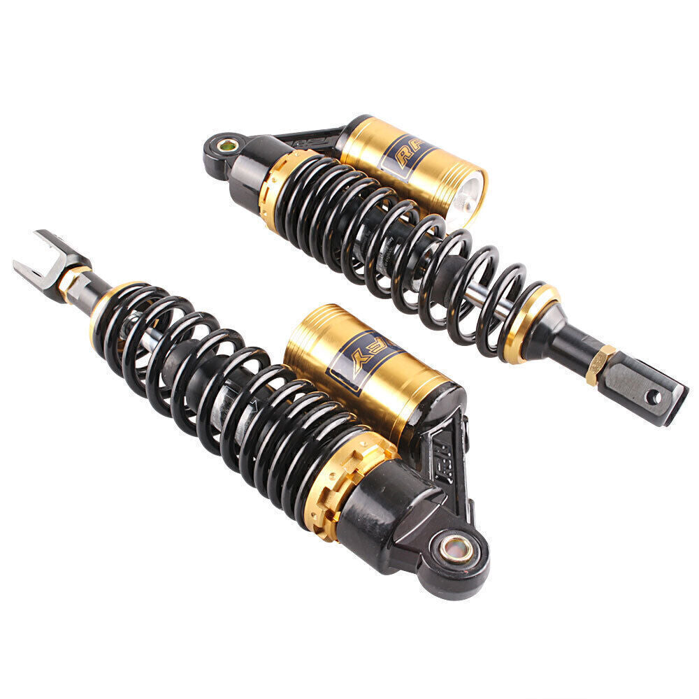 12.5320mm Rear Adjustable Air Shock Absorber Fit Scooters Moped Quad Gold