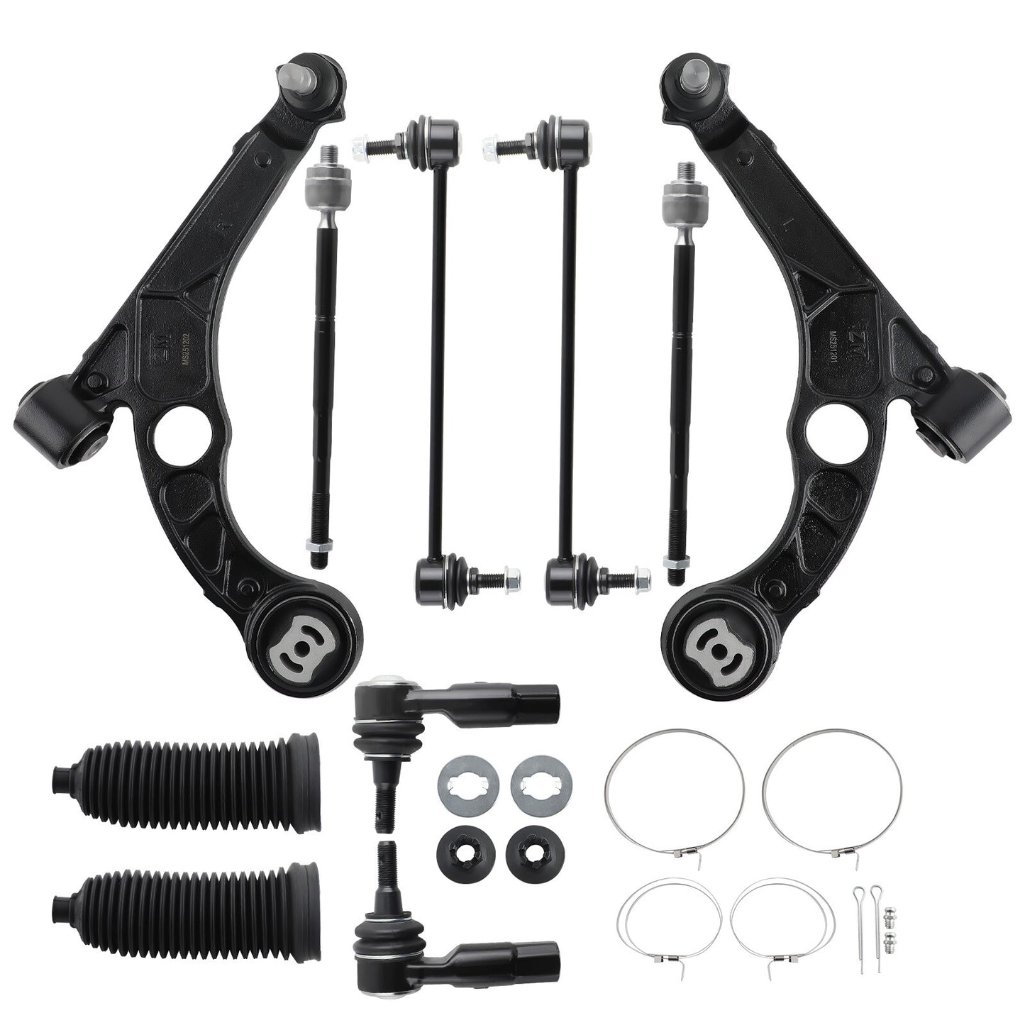 Front Lower Control Arms Sway Bars Tierods for Dodge Dart for Chrysler 200 2015-2017