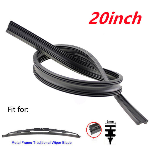 4-Pack 20-inch Car Frame Windshield Scraper Replacement Strips