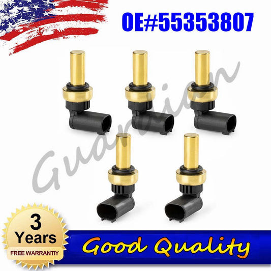 5 Coolant Temperature Sensors 55353807 for Buick Encore and for Chevrolet for Cruze Sonic