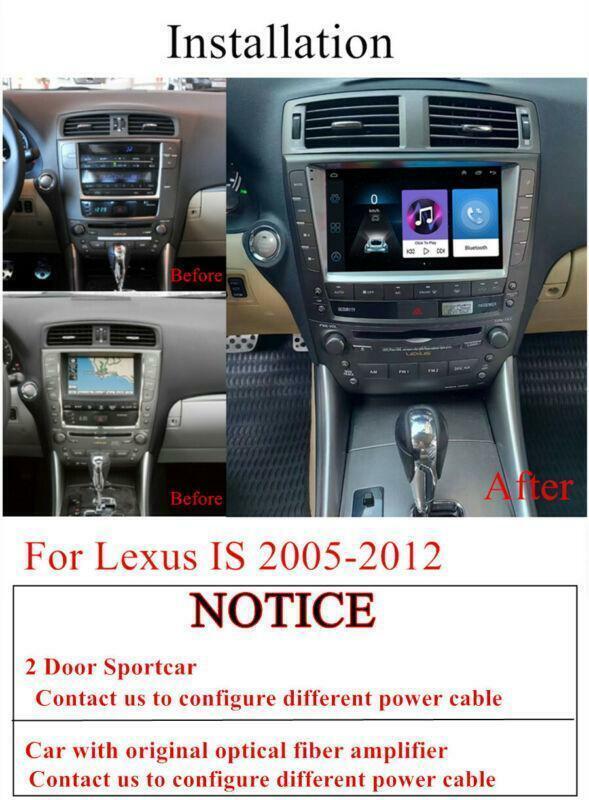 for Lexus IS 2005-2012 9 Car GPS Radio Navigaiton Player Build-in Carplay 2+32G