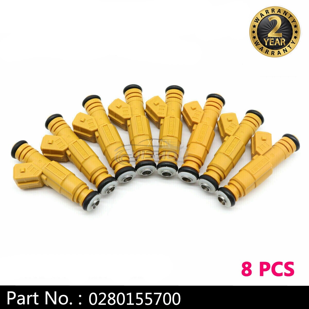 8-pack of fuel injectors suitable for Ford F-250, F-350, for Mercury 4.6L, 5.0L, and 6.8L engines. 0280155700