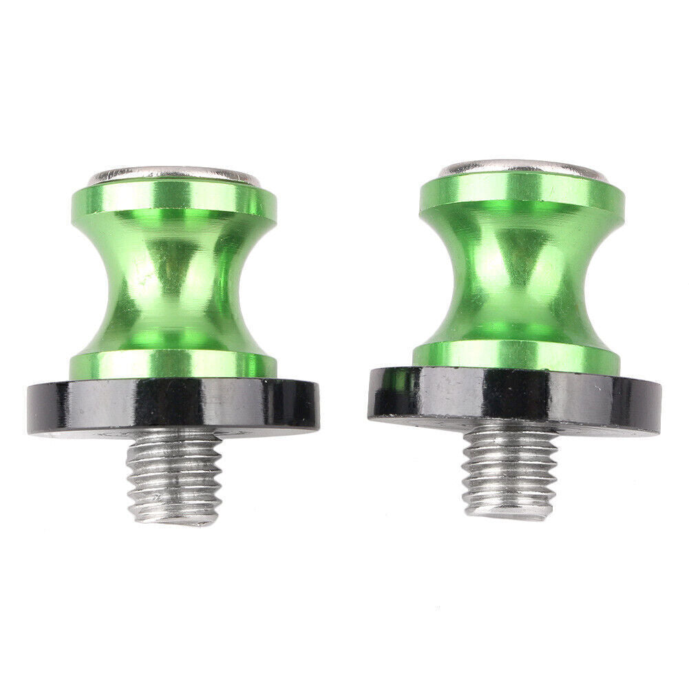 10mm Swingarm Spools Sliders for Kawasaki 650R Z750 Z750S ER6N 05-12 Green