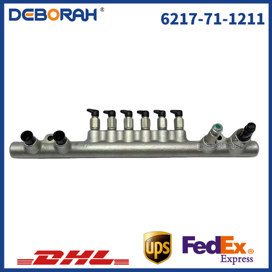 6217-71-1211 Fuel Common Rail Assy for Komatsu PC400-7 PC450-7 S6D125 Excavator
