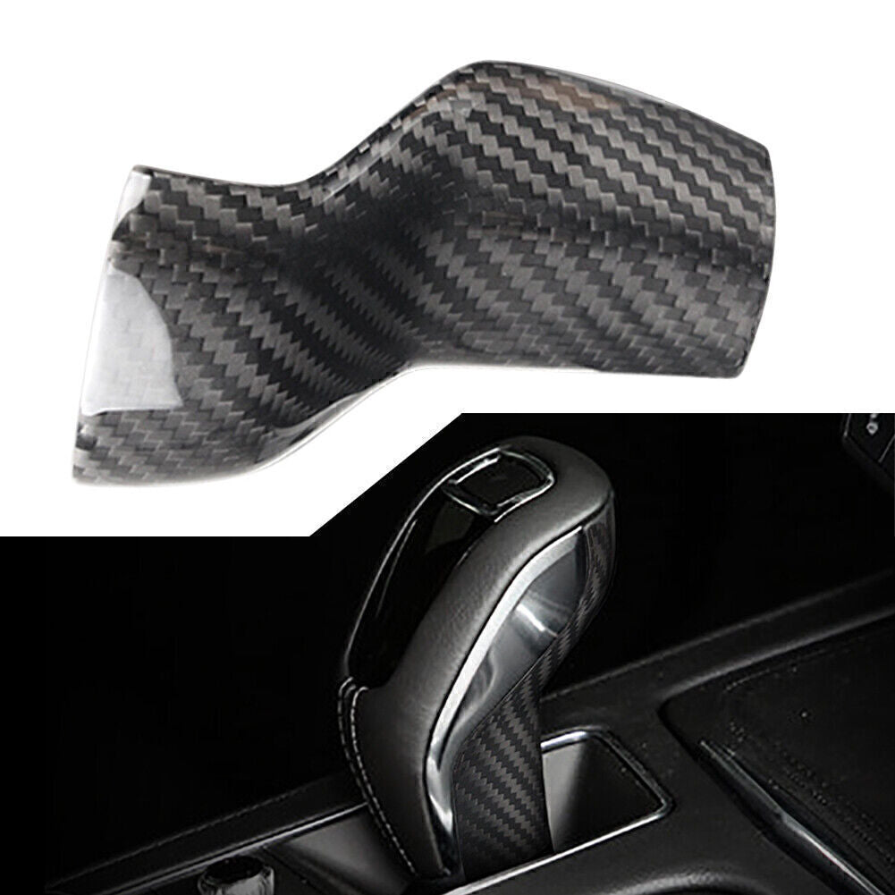 Interior Gear Shift Knob Cover Trim Fit for Cadillac XT4 2018-2020 Carbon Fiber
