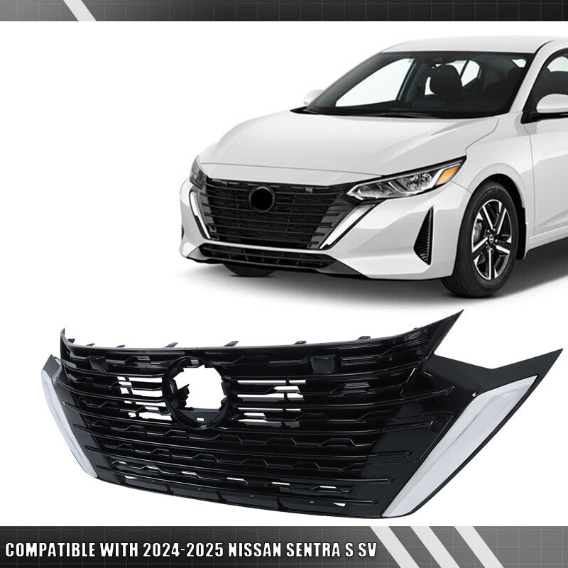 Front Bumper Upper Grille fits for 2024-2025 for Nissan Sentra S SV 62310-6LY0A