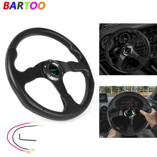 for Golf Cart Steering Wheel for Yamaha EZGO Club Car Black Aluminum