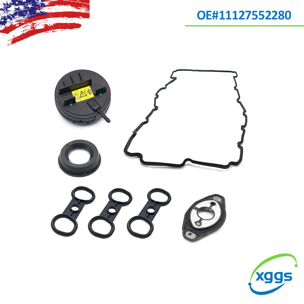 7-piece valve cover gasket set suitable for BMW Z4, X5 528xi, 328xi, 128i 2.0L, 3.0L 11127552280