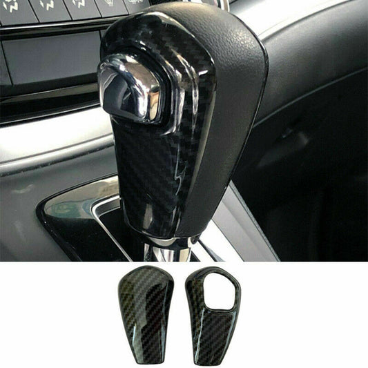 for Honda CR-V 2015 2016 Carbon Fiber Central Console Gear Shift Knob Cover Trim