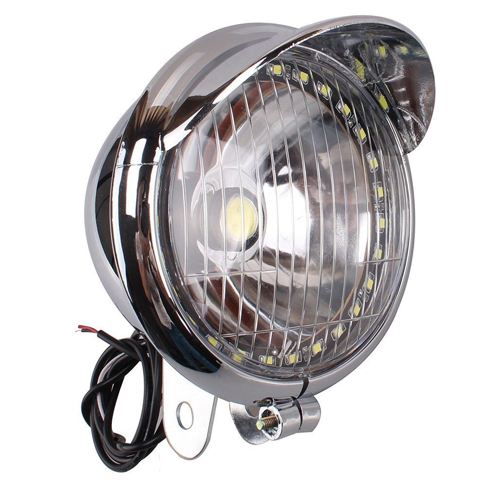 Motorcycle 27 LED Angel Eye Lights Chrome for Bobber Chopper Cruiser 12V
