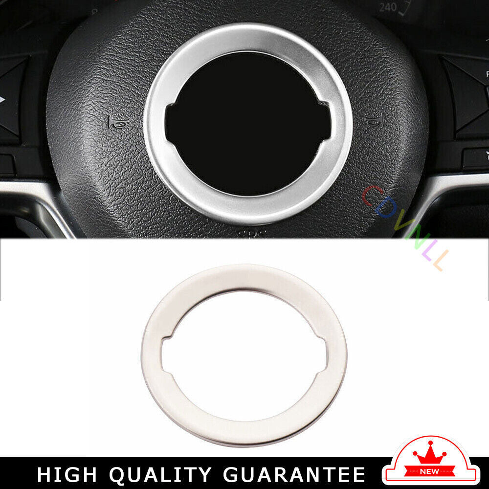 Steering Wheel Sticker Cover Trim for Nissan Altima Teana 2019-2022 Silver Steel