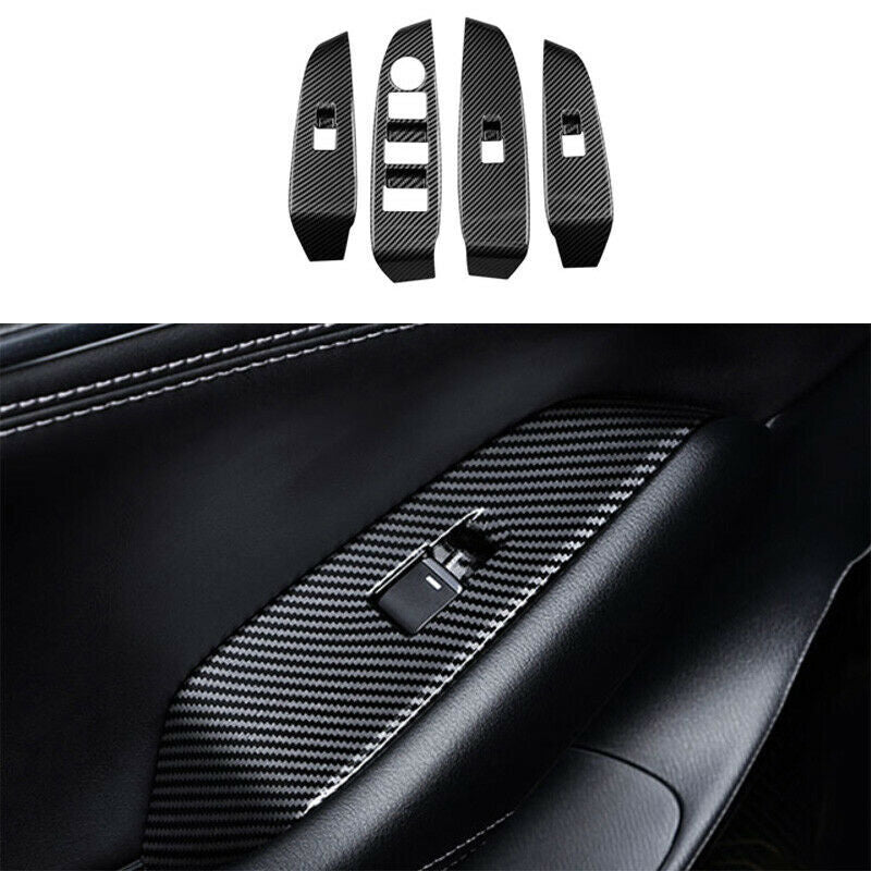 for Mazda 6 Atenza 2020-2021 Carbon Fiber Inner Window Lift Panel Switch Trims