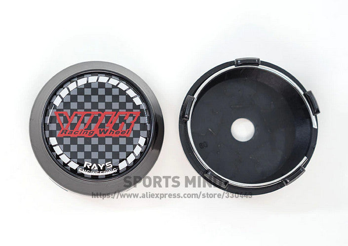 4x60mm Volk Rays Carbon Fiber Badge Wheel Center Hub Cover Rim Cover TE37