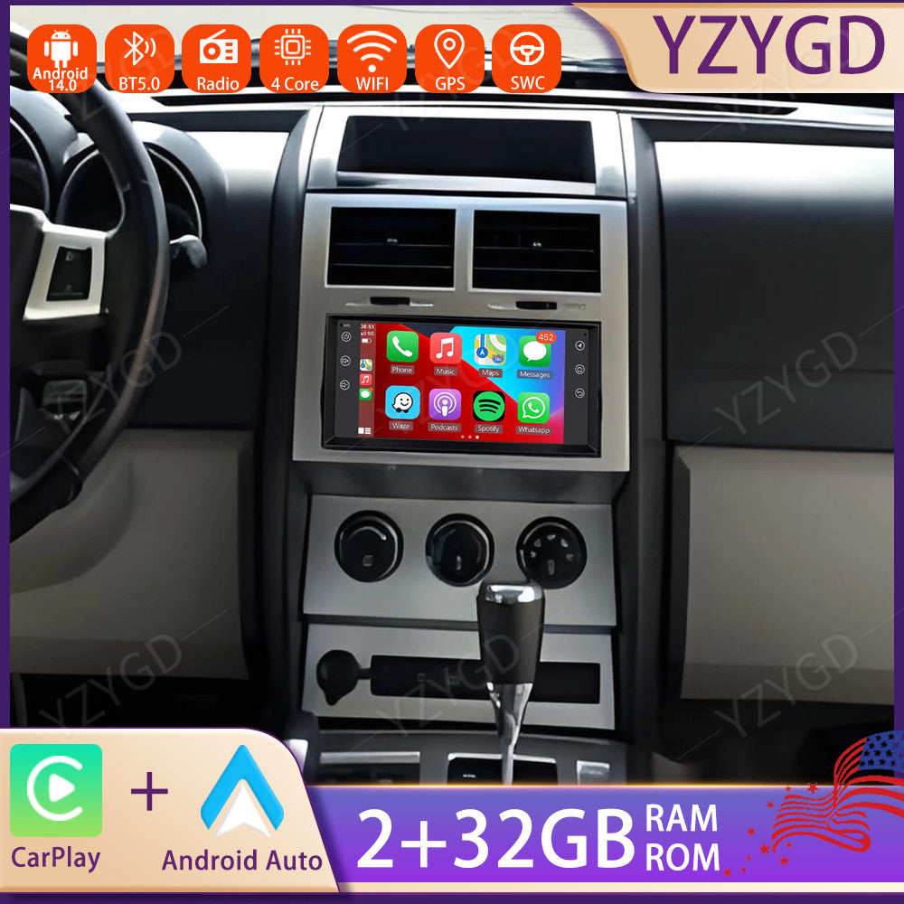 for Dodge Nitro 2007-2012 7 Car Radio Apple CarPlay Android Auto GPS WiFi GPS