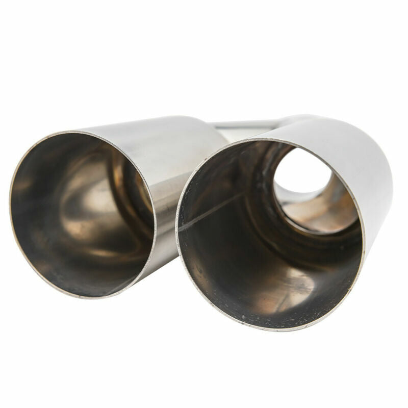 2.5'' ID 3'' OD Universal Welding Dual Exhaust Muffler Tips Straight 255mm New