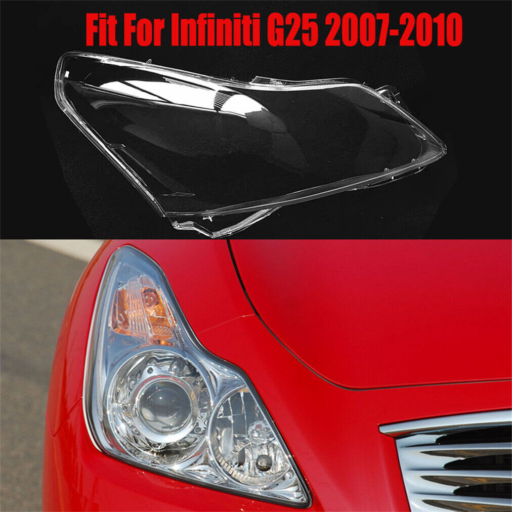 Headlight Headlamp Lens Cover Right Side Fit for Infiniti G25 2007 08-2010 1Pcs