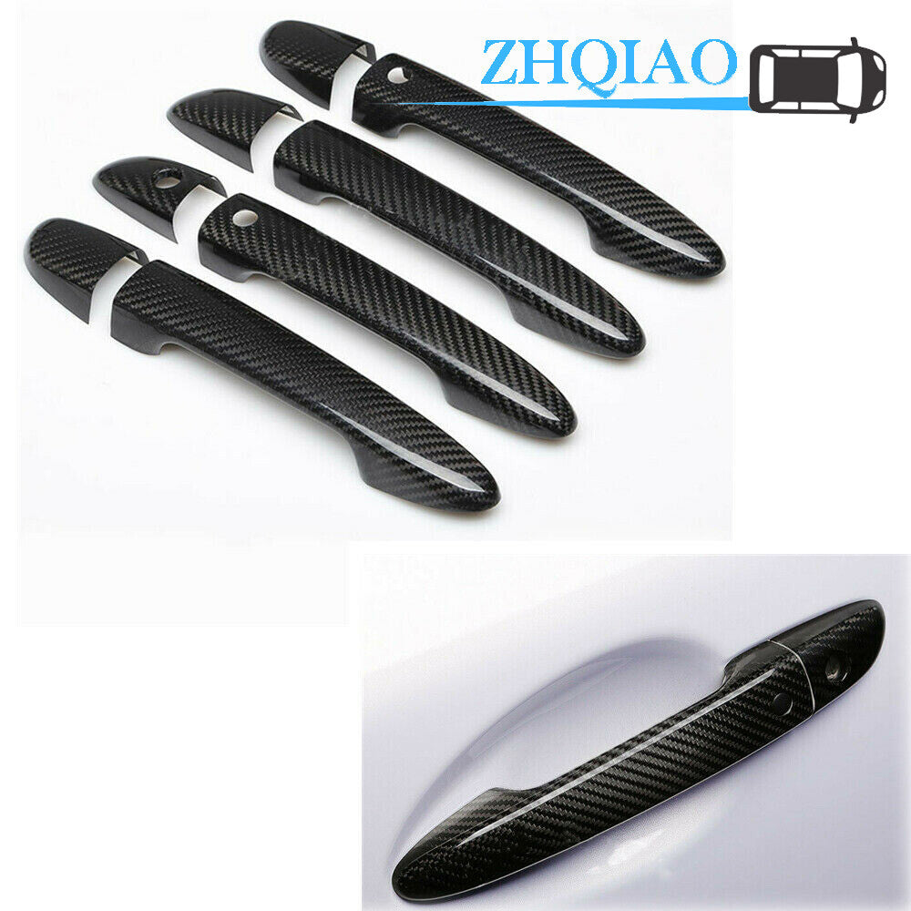 Carbon Fiber Side Door Handle Covers Trim Fit for Mazda CX-4 CX-5 13-16
