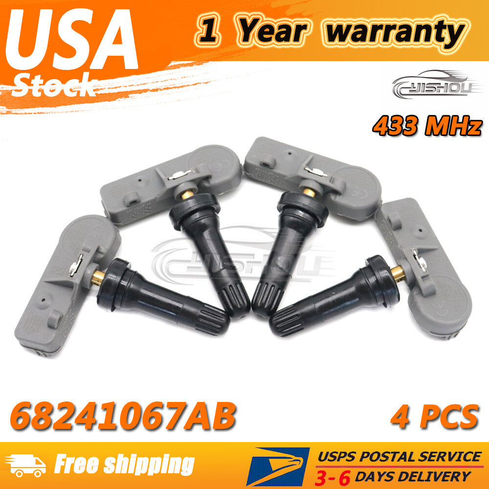 4PCS 68241067AB 56029398AB for CHRYSLER for JEEP for DODGE TPMS TIRE PRESSURE SENSOR