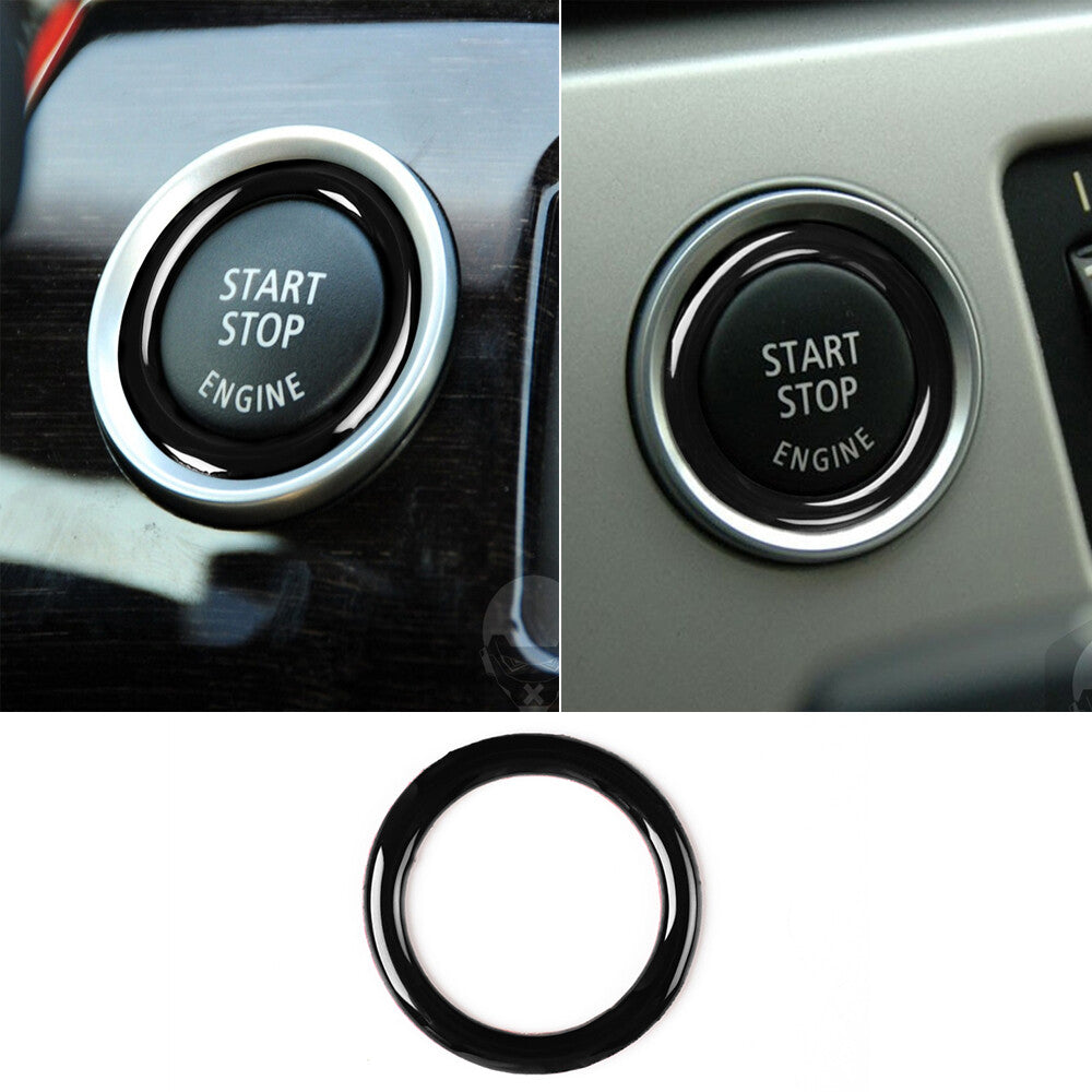 Black Engine Start Stop Button Cover for BMW 3 Series E90 E92 E93 Z4 E89 2009-12