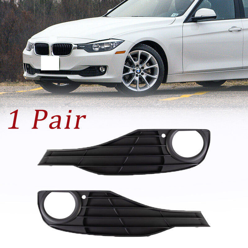 pair of textured black fog light bezels for the 2012 for BMW 320i 328d - 15.