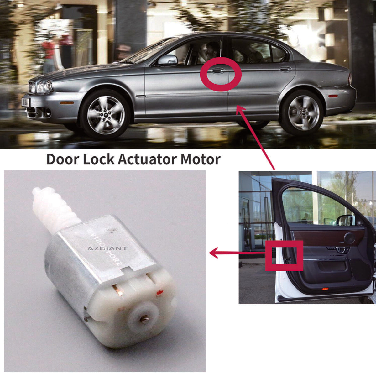 1020656 3T0415 Central Door Latch Actuator Motor for 2012-2017 for Volvo S60L