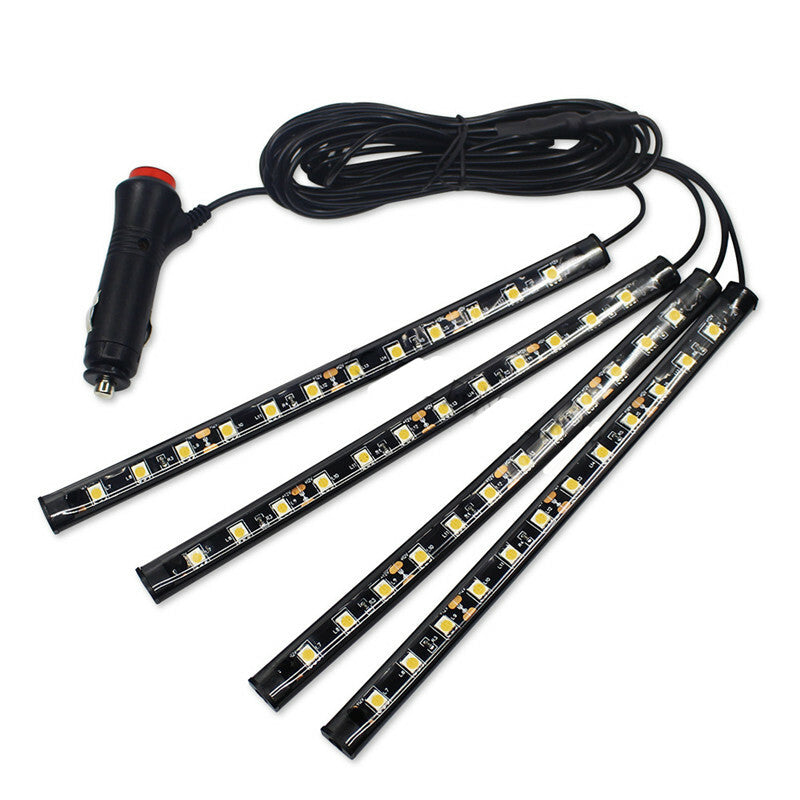 Car 4in1 Lamp Interior Trim Atmosphere Glow Decor Note Light Decoration Blue LE