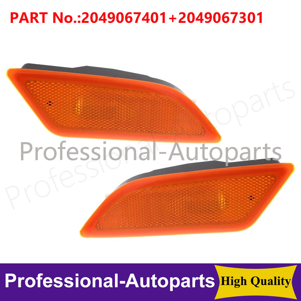 1Pair Front LeftRight Bumper Marker Lights for Mercedes C250 C300 C350 12-14