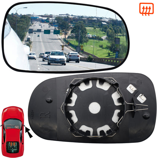 Right Driver Side Wing Mirror Glass Heated Blind Spot for Saab 9-5 9-3 2003-2008