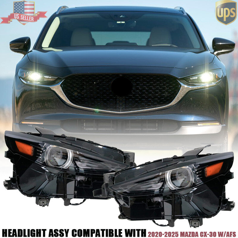 Left Driver Right Passenger LED Headlight Assy w/AFS for MAZDA CX-30 2020-2025