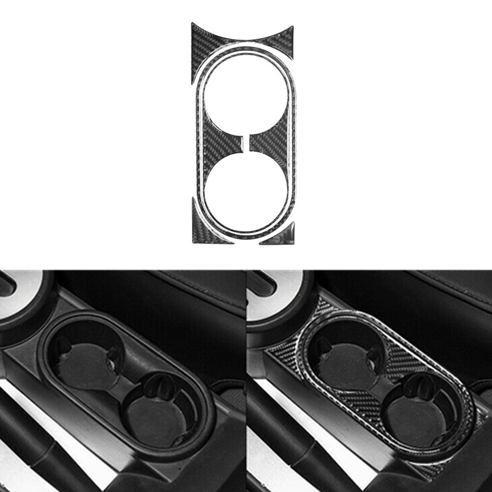 5X Carbon Fiber Cup Holder Frame Trim for Jeep for Wrangler 2007-2010