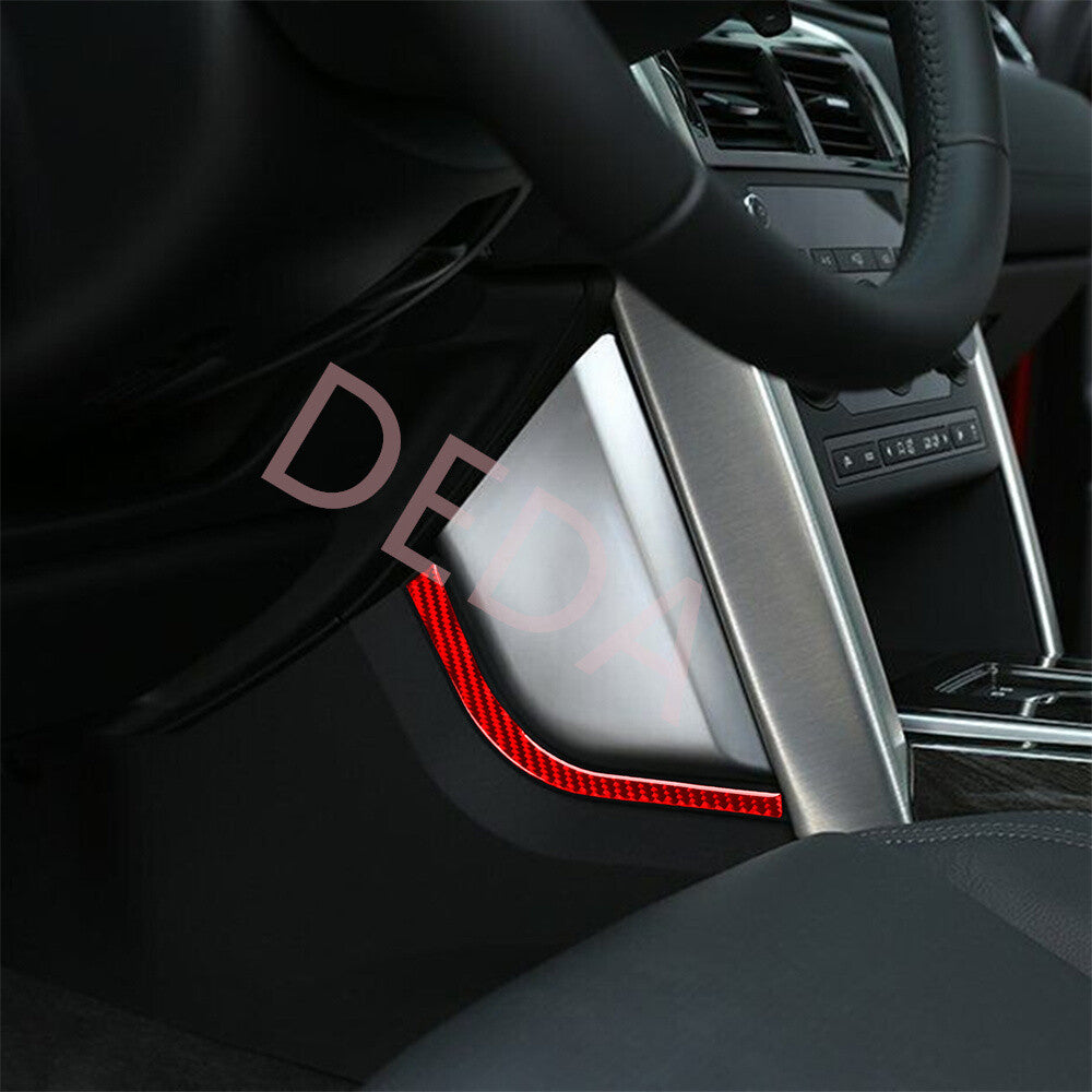 for Land Rover Discovery Sport 15-19 Red Carbon Center Console Side Strips Cover