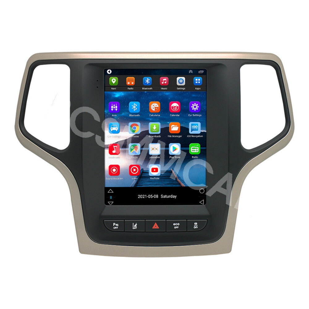 Car GPS Nav Radio Stereo For Apple Carplay Fit for Jeep Grand Cherokee 2014-2024