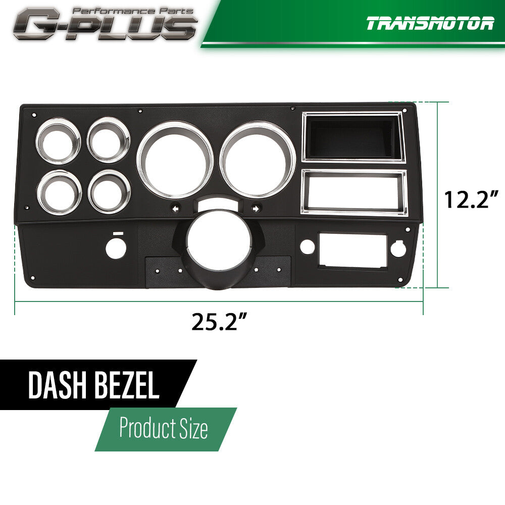 Fits 1984-1987 for Chevrolet for GMC truck DASH BEZEL with low-color cover.