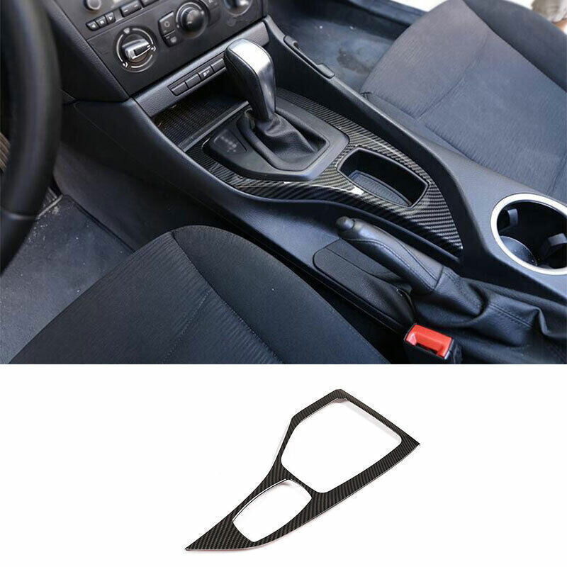 for BMW X1 E84 2013-15 ABS Carbon Fiber Central Console Gear Shift Cover Trim 1P