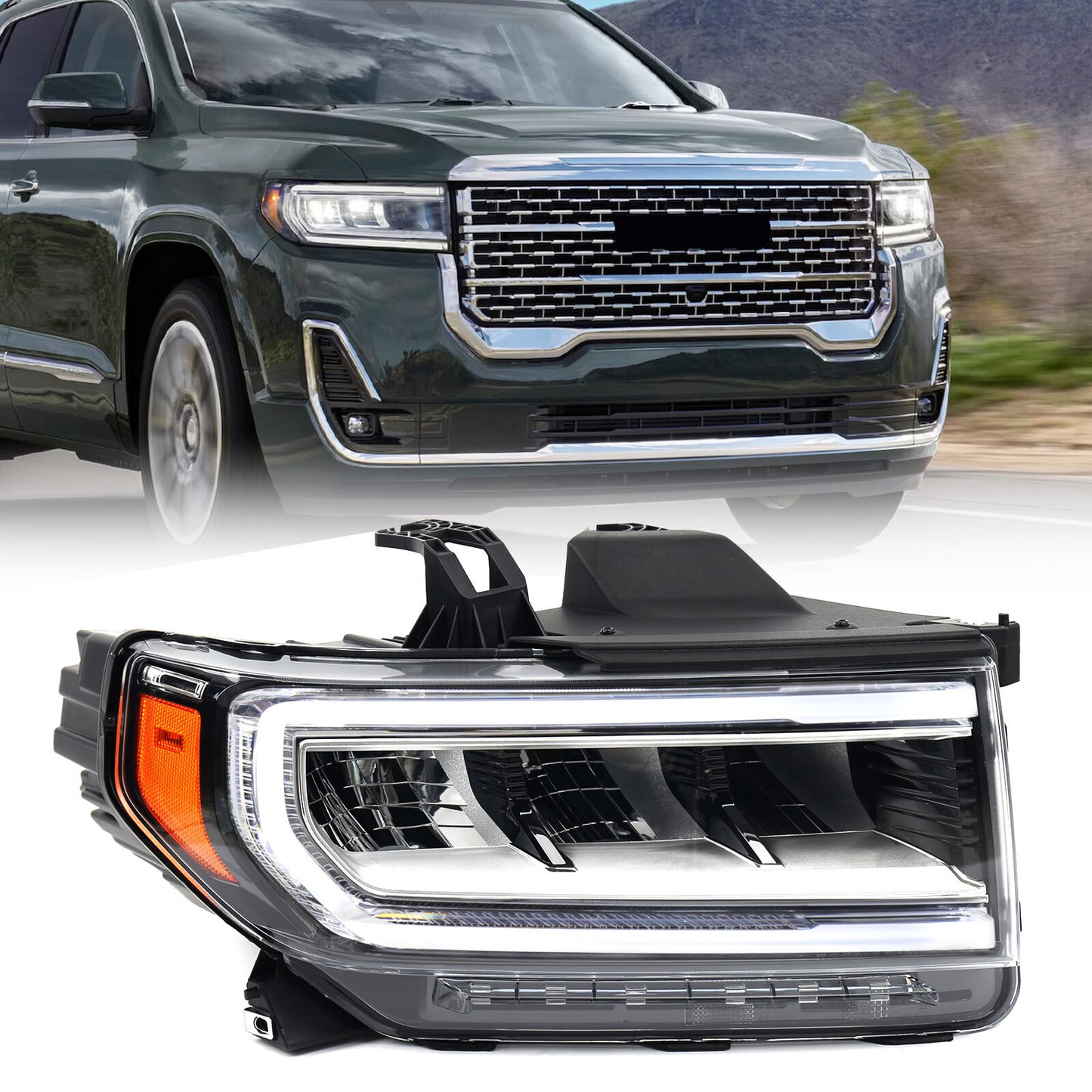 For 2020-2023 for GMC Acadia SL SLE SLT Denali LED Headlight Headlamp Passenger Side