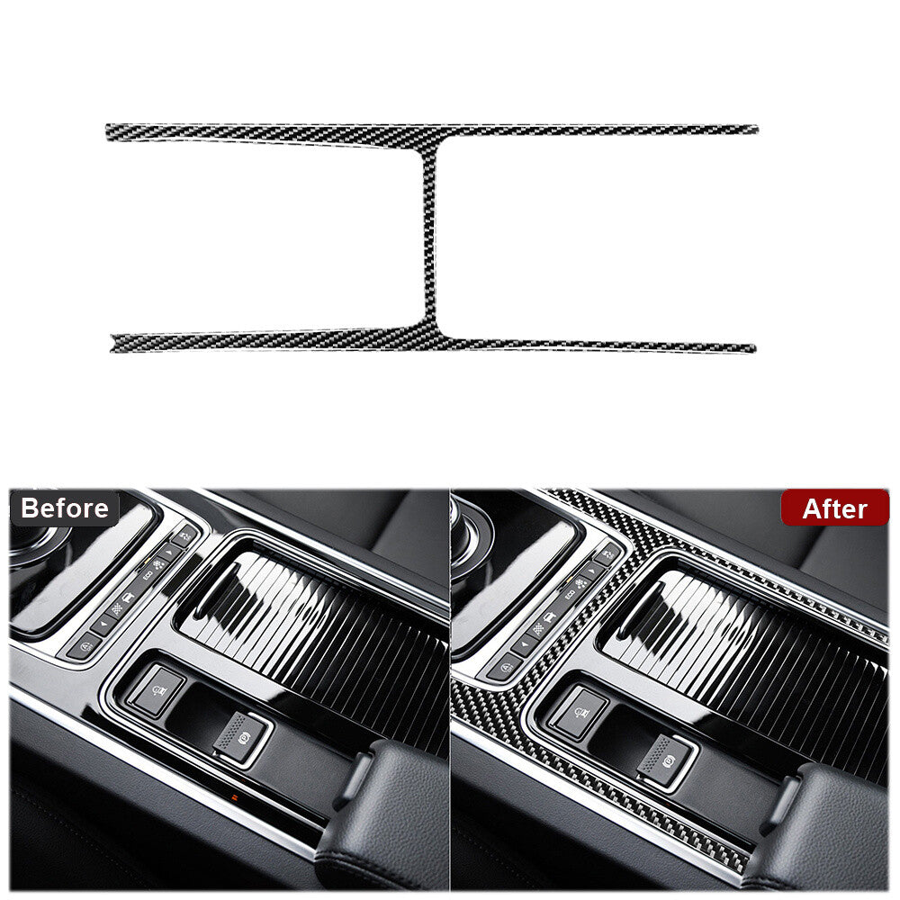 Carbon Fiber Gear Shift Panel H Frame Cover Trim for Jaguar F-PACE XE XF 2016-20