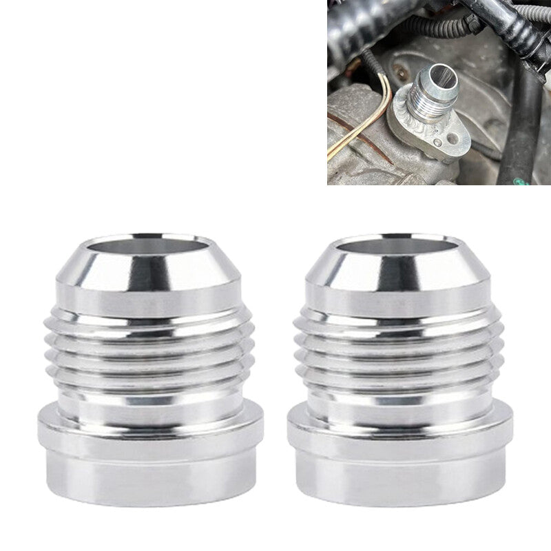 2Pcs AN12 -AN12 Male Billet Steel Weld On Fitting/Adapter 6061-T6 Aluminum Alloy