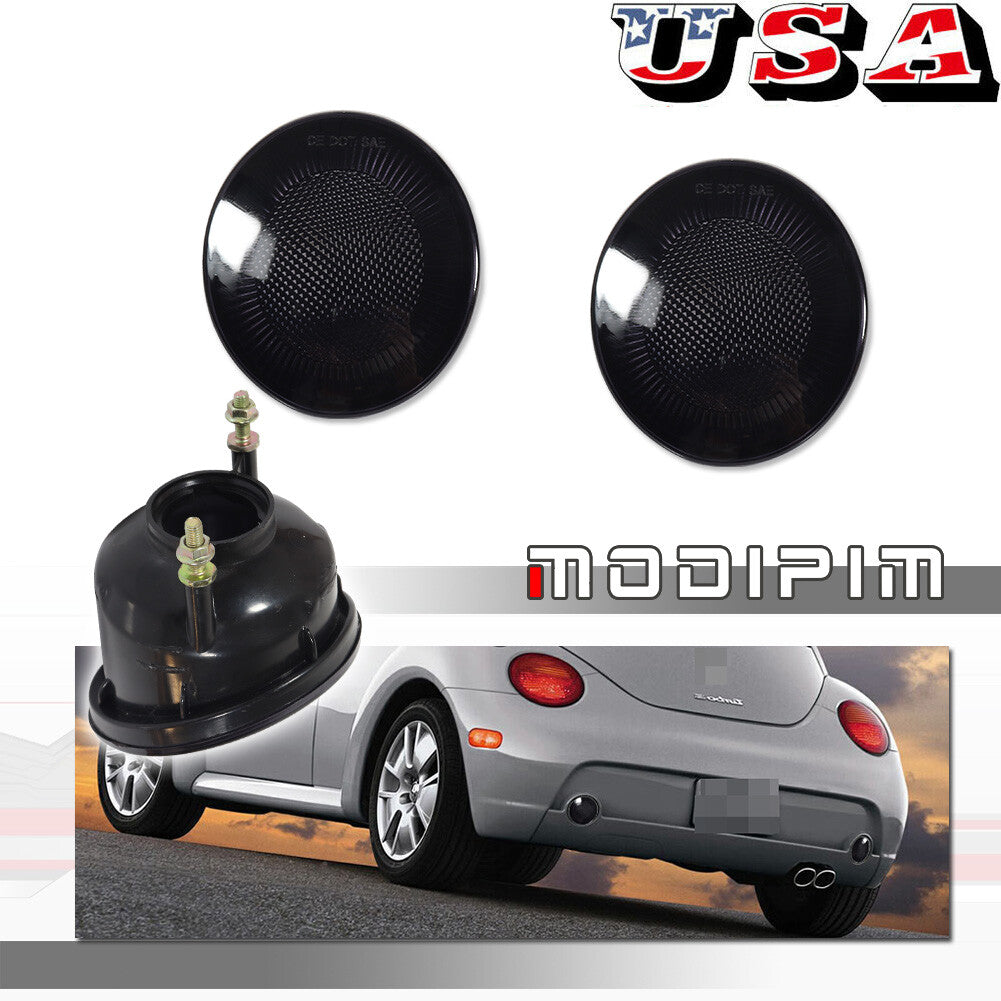 Two-pack of smoked lens rear bumper spare reverse lights for 1998-2005 for Volkswagen Beetles.