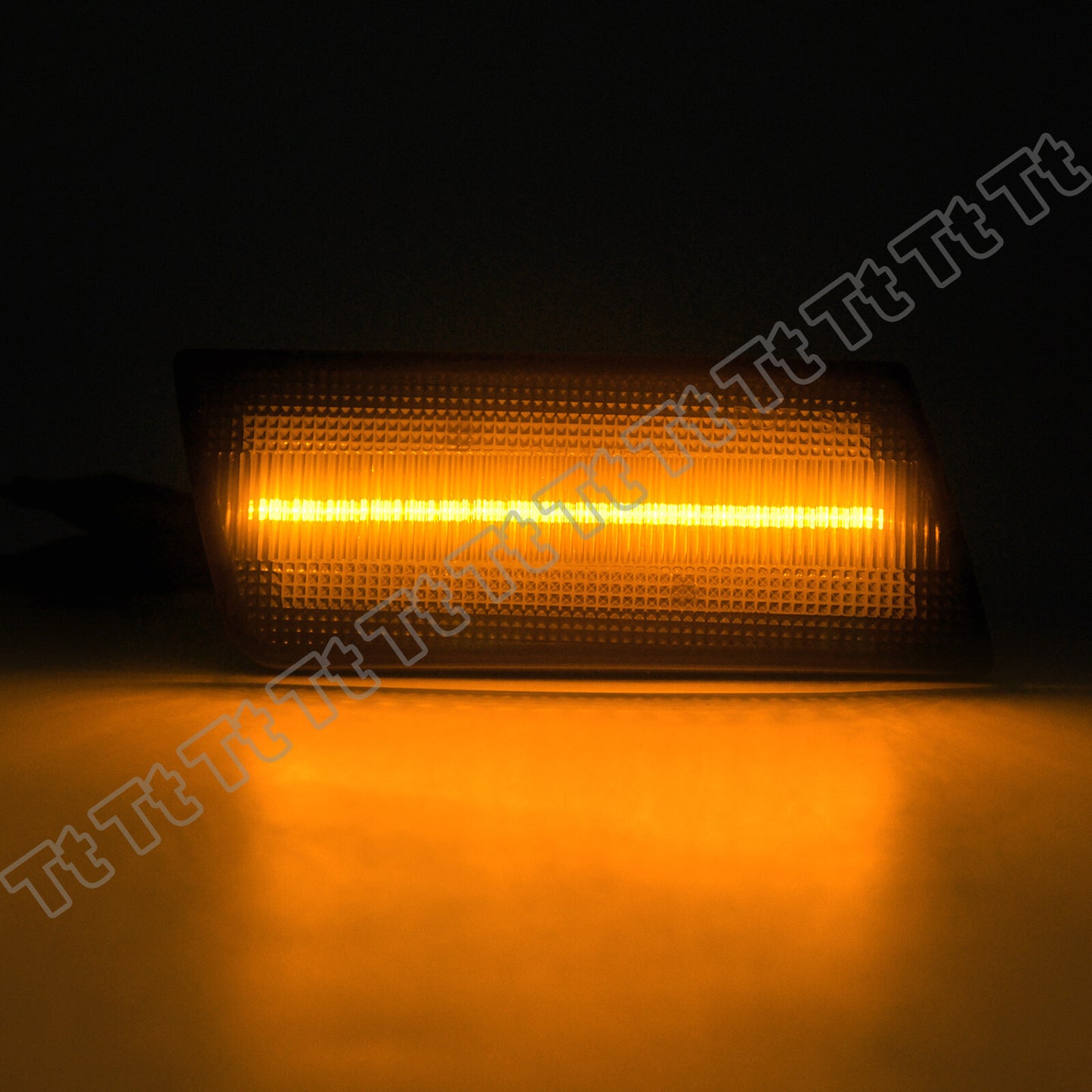 Smoked LED front bumper side marker lights in amber hue, suitable for 05-14 for Chrysler 300 300C 300S
