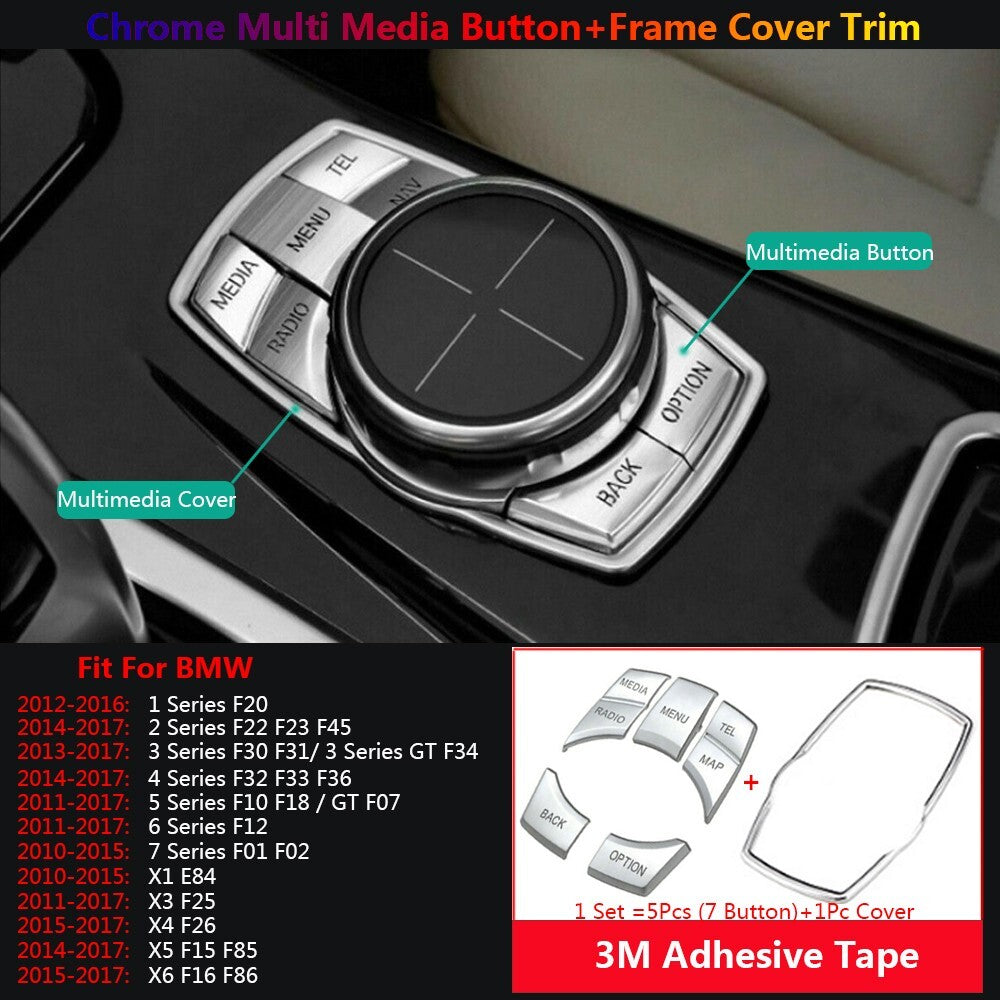 for BMW 3 5 7 X3 X4 X5 X6 F10 F07 F20 F30 F15 F16 Multimedia Buttons Cover Trim