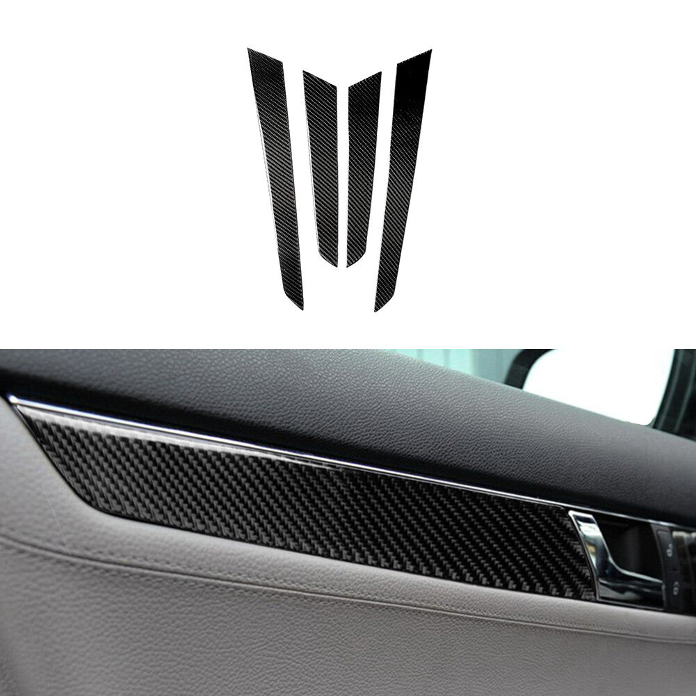 4x carbon fiber door trim panel for Mercedes-Benz C-Class W204 2007-13