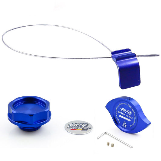 Blue Oil Filler Cap+ Radiator Cap+ Oil Dipstick for Honda for Acura K24 K Series