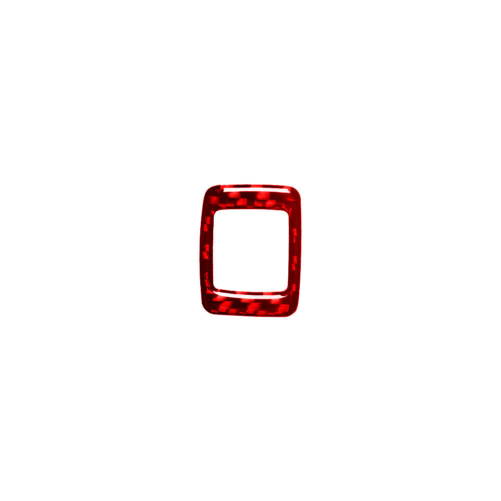 Red Carbon Fiber Dim Light Switch Frame Cover Trim for Volkswagen for Tiguan 2013-17