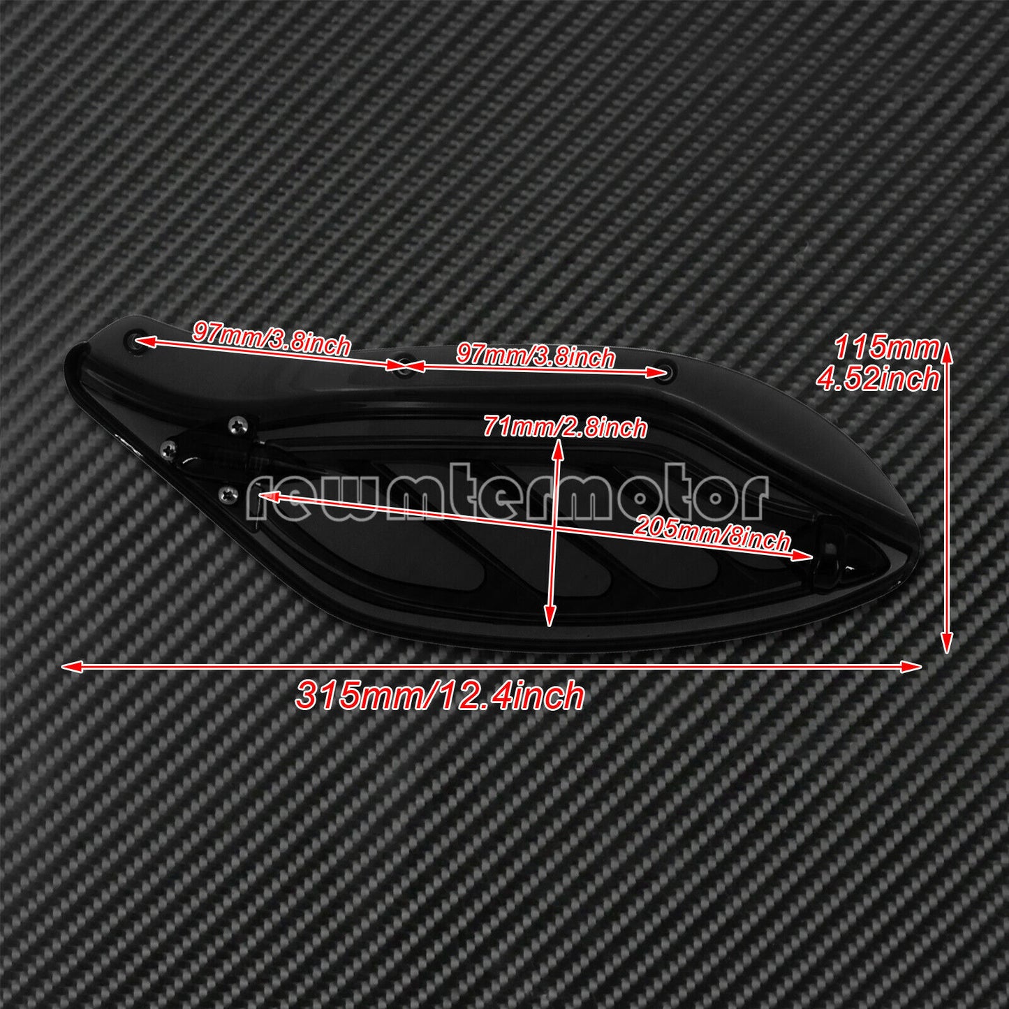 Adjustable Black Side Wing Windshield Air Deflector Fit for Harley Touring 96-13