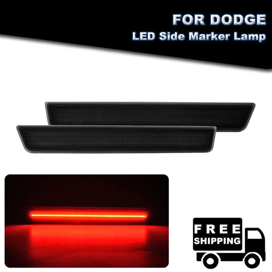 Smoked LED rear fender with red side marker lights for 2015-2022 for Dodge for Challenger