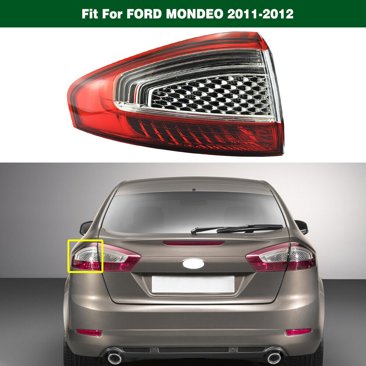 The rear taillights and brake lights on the left are suitable for the for Ford Fusion Mondeo 2011-2012.