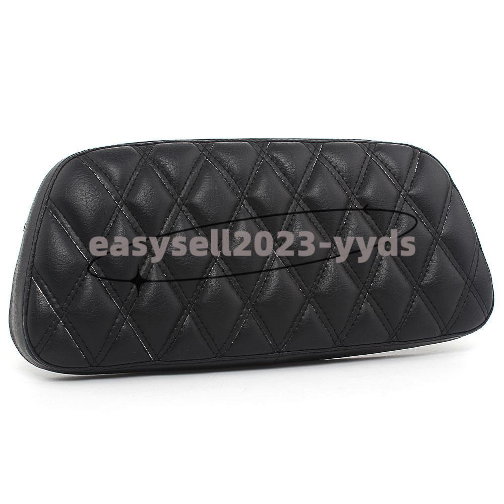 Black Razor Chopped Pack Trunk Backrest Pad for Harley Tour-Pak Touring 2014-Up