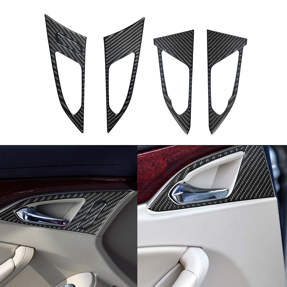 5X Rear Front Door Handle Trim Cover Carbon Fiber for CADILLAC CTS SPORT 2008-UP